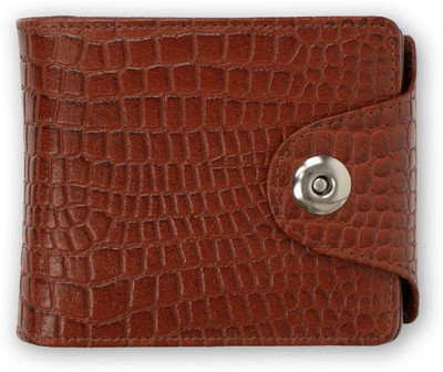 Rich Born Men Trendy Tan Genuine Leather Wallet(8 Card Slots)