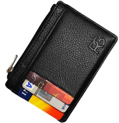 RAGE GAZE Men & Women Casual Black Artificial Leather Card Holder(6 Card Slots)