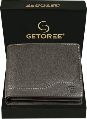 GETOREE Men Green Genuine Leather Wallet(7 Card Slots)