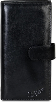 Flyboy Women Casual, Evening/Party, Travel, Ethnic Black Genuine Leather Document Holder(15 Card Slots)