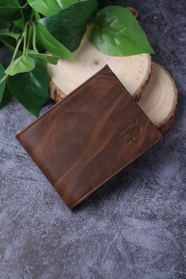 JND Men Casual Tan Artificial Leather Wallet(5 Card Slots)