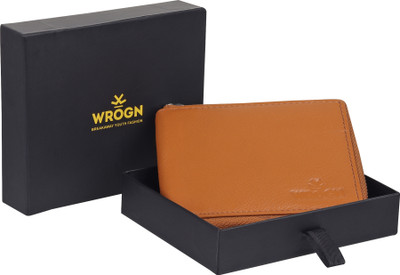 WROGN Men Casual Tan Genuine Leather Wallet(4 Card Slots)