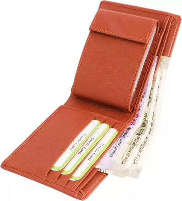 Classic World Men Evening/Party Tan Artificial Leather Wallet(7 Card Slots)