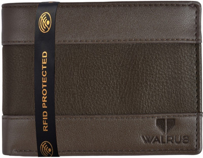 Walrus Men Casual Brown Artificial Leather Wallet(6 Card Slots)