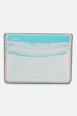 FOREVER 21 Women Casual Silver Artificial Leather Wallet(6 Card Slots)