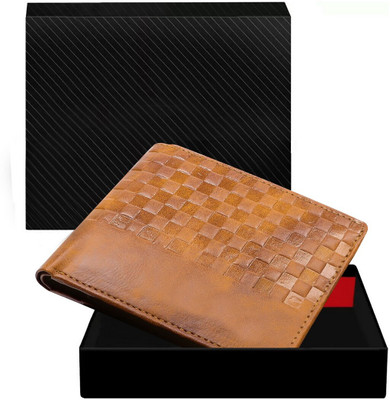 KAVRIXA Men Casual, Evening/Party, Formal Orange Artificial Leather Wallet(3 Card Slots)