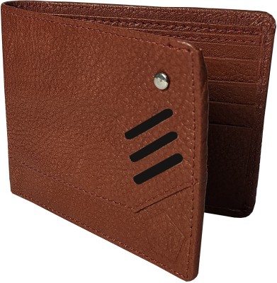 MMShopy Men Casual Brown Genuine Leather Wallet(8 Card Slots)