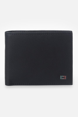 PETER ENGLAND Men Black Genuine Leather Wallet(8 Card Slots)