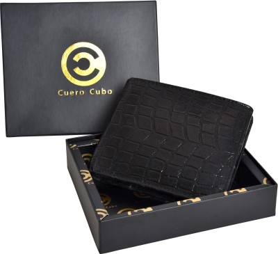 Cuero Cubo Men Casual, Formal, Ethnic, Evening/Party Black Genuine Leather Wallet(8 Card Slots)