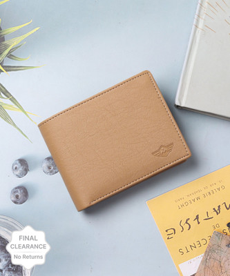 METRONAUT Men Casual Beige Artificial Leather Wallet(9 Card Slots)