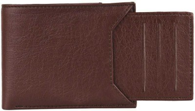 zaphod Men Casual Brown Artificial Leather Wallet(10 Card Slots)