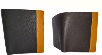 ADIF GLOBAL Men Casual, Formal, Ethnic, Trendy Black, Brown Genuine Leather Wallet(9 Card Slots)