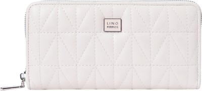 LINO PERROS Women Casual White Artificial Leather Wallet(8 Card Slots)