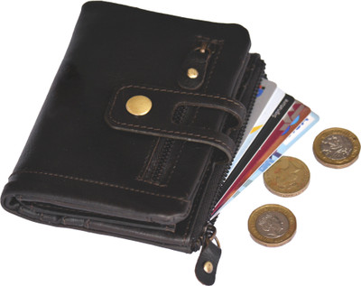 MoonHide Men Evening/Party, Travel, Trendy Brown Genuine Leather Wallet(10 Card Slots)
