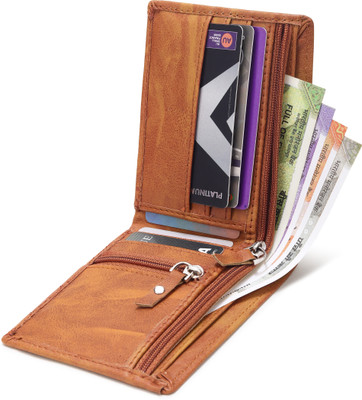 LOISE BORREN Men Formal, Trendy, Travel, Casual Tan Artificial Leather Wallet(6 Card Slots)