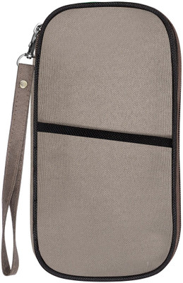 KAVRIXA Men & Women Travel Grey, Black Artificial Leather Document Holder(9 Card Slots)