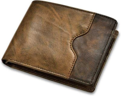 WOOD BAZAR Men Casual, Evening/Party, Trendy Brown Artificial Leather Wallet(5 Card Slots)