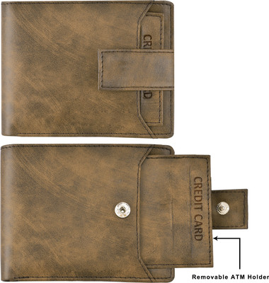 Karma Focus Men Brown Genuine Leather Wallet(7 Card Slots)