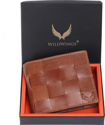 WILDWINGS Men Trendy, Evening/Party, Casual, Formal Tan Genuine Leather Wallet(5 Card Slots)
