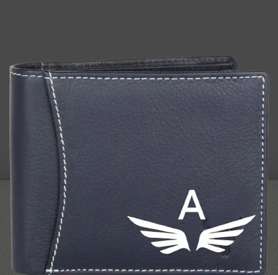 KEYUR Men Casual Blue Artificial Leather Wallet(6 Card Slots)