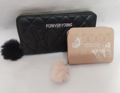 Aayansh Enterprises Women Multicolor Artificial Leather Wallet(2 Card Slots, Pack of 2)