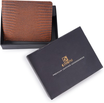 CIMONI Men Brown Genuine Leather Wallet(5 Card Slots)