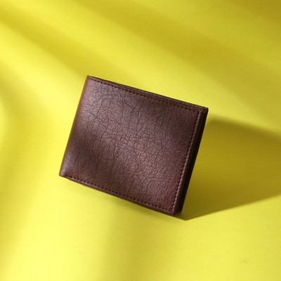 LOOPA Men Brown Artificial Leather Wallet(9 Card Slots)