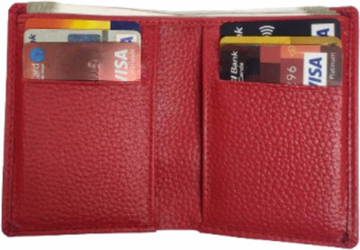 RAGE GAZE Men & Women Trendy, Travel Red Artificial Leather Card Holder(8 Card Slots)