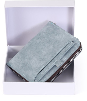 MENSCH Men & Women Casual, Travel, Trendy Blue Artificial Leather Wallet(8 Card Slots)