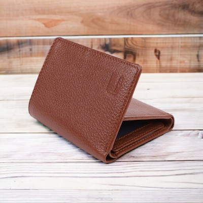 JAVISH Men Casual Brown Genuine Leather Wallet(5 Card Slots)