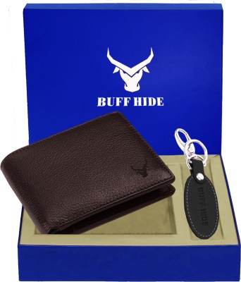 BUFFHIDE Men Casual, Ethnic, Evening/Party, Formal Brown Genuine Leather Wallet(8 Card Slots)