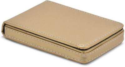 LOOPA Men Formal Gold Artificial Leather Card Holder(6 Card Slots)