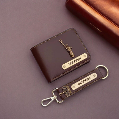 Navya Royal Art Men Casual, Formal, Evening/Party, Formal, Trendy Brown Artificial Leather, Genuine Leather Wallet(5 Card Slots)