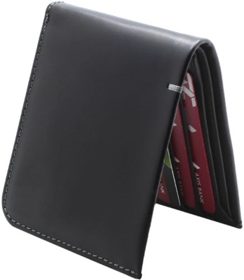 Leder Street Men Trendy, Evening/Party, Formal Black Genuine Leather Wallet(8 Card Slots)