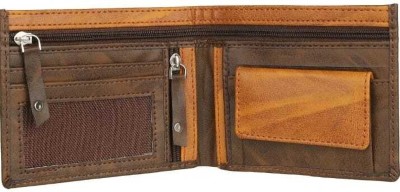 IXORA Boys Evening/Party Brown, Black Artificial Leather Wallet(4 Card Slots)