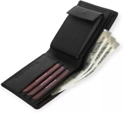 Classic World Men Black Artificial Leather Wallet(10 Card Slots)