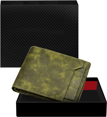 PARTH ENTERPRISE Men Casual, Evening/Party, Formal Green Artificial Leather Wallet(7 Card Slots)