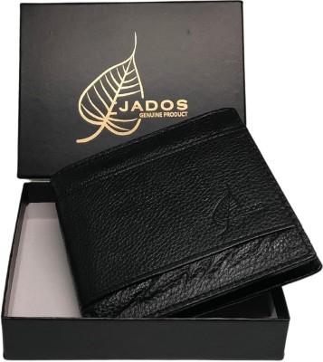 Jados fashion Men Casual, Formal, Travel Black Genuine Leather Wallet(3 Card Slots)