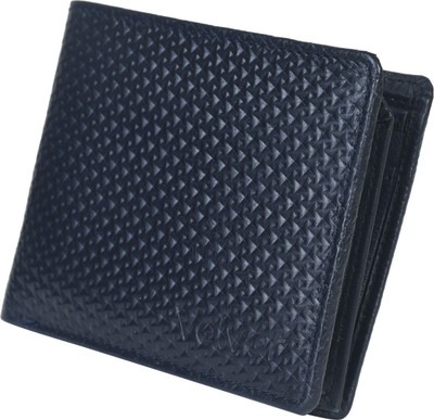 Velver Men Casual, Formal Blue Genuine Leather Wallet(9 Card Slots)