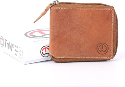 TnW Men Tan Genuine Leather Wallet(5 Card Slots)