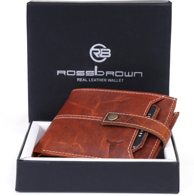 Ross Brown Men Casual Brown Genuine Leather Wallet(8 Card Slots)