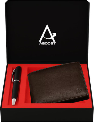 ABOOST Men Casual, Formal Brown Genuine Leather Wallet(6 Card Slots)