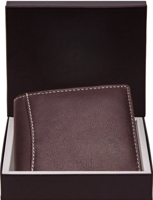 ree cope Men & Women Formal Brown Genuine Leather Wallet(12 Card Slots)