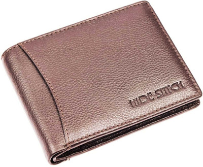 Hidestitch Men Casual, Formal Brown Genuine Leather Wallet(8 Card Slots)