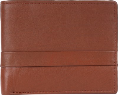 DARK HIDES Men Casual Tan Genuine Leather Wallet(4 Card Slots)