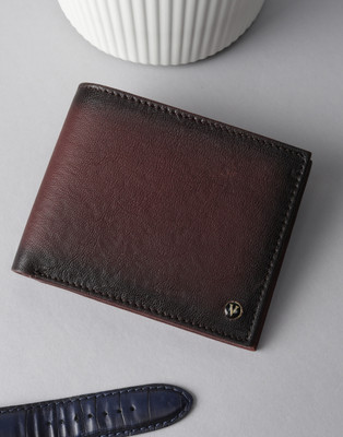 VAN HEUSEN Men Formal Maroon Genuine Leather Wallet(1 Card Slot)
