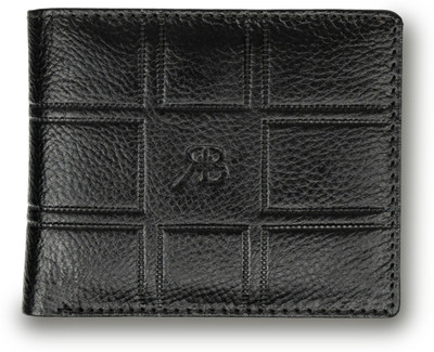 Rich Born Men Trendy Black Genuine Leather Wallet(6 Card Slots)