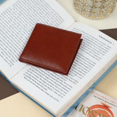 Rich Born Men Formal Tan Genuine Leather Wallet(8 Card Slots)