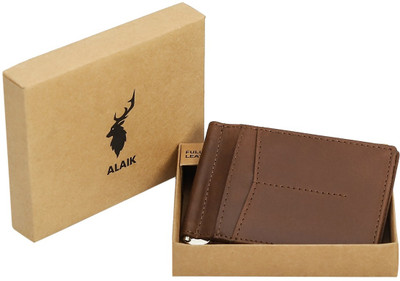 AKIAA Men Casual, Evening/Party, Travel, Trendy Brown Genuine Leather Wallet(3 Card Slots)