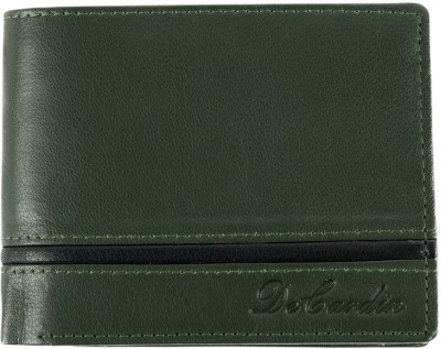 DECARDIN Men Casual Green Genuine Leather Wallet(7 Card Slots)
